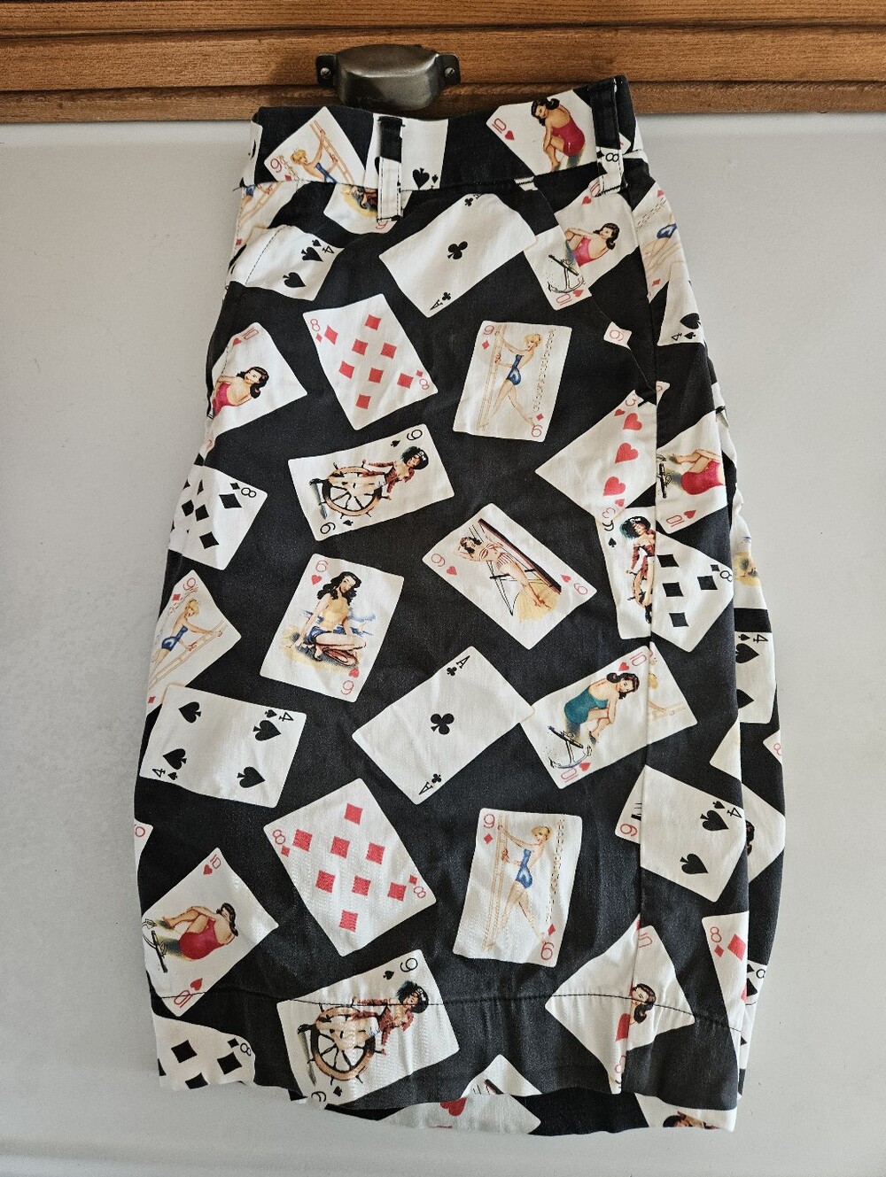 Men's Loudmouth Golf Shorts Pinup Girl Playing Cards